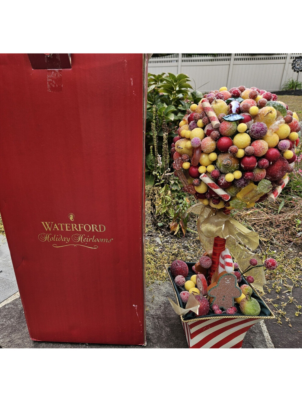 Vintage Sugar Plums Fruit Candy Topiary 138213 Waterford Holiday Heirlooms